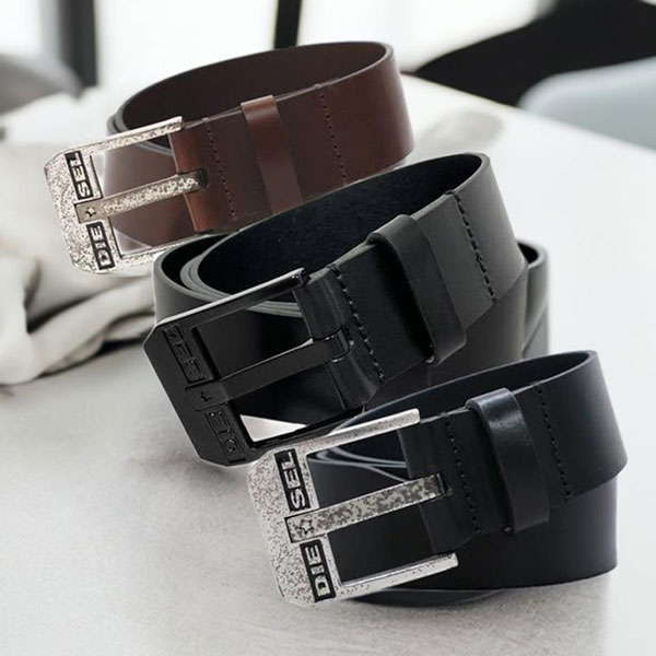 楽天市場】DIESEL ディーゼル レザーベルト B-MASER BLUESTAR X03728