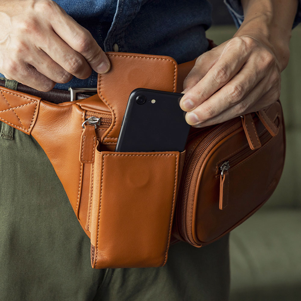 楽天市場】ウエストバッグ ウエストポーチ ボディバッグ 革 シープ