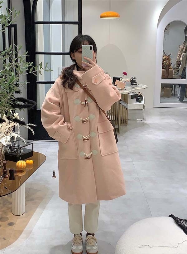 楽天市場】コート レディース ダッフルコート フード付き 学生 女子 冬