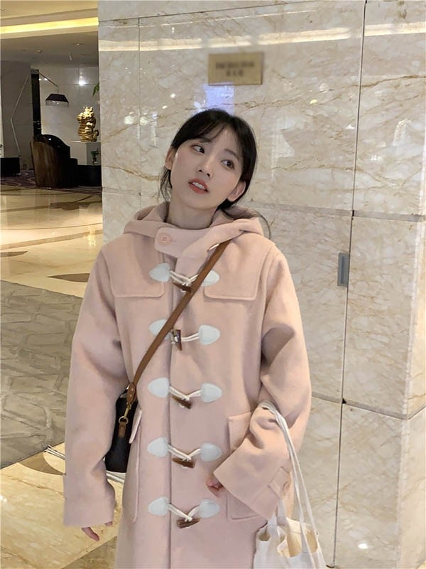 楽天市場】コート レディース ダッフルコート フード付き 学生 女子 冬