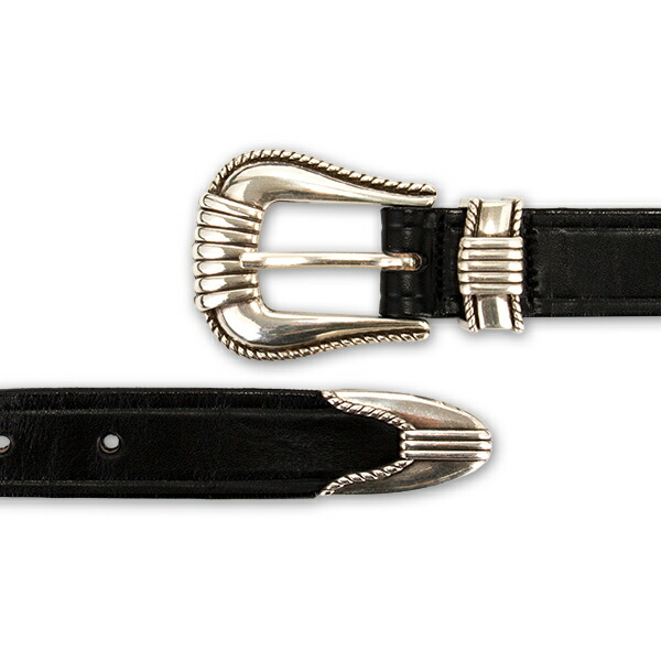 RATS ベルト シルバーバックル RATS/LEATHER BELT（SILVER/BLACK