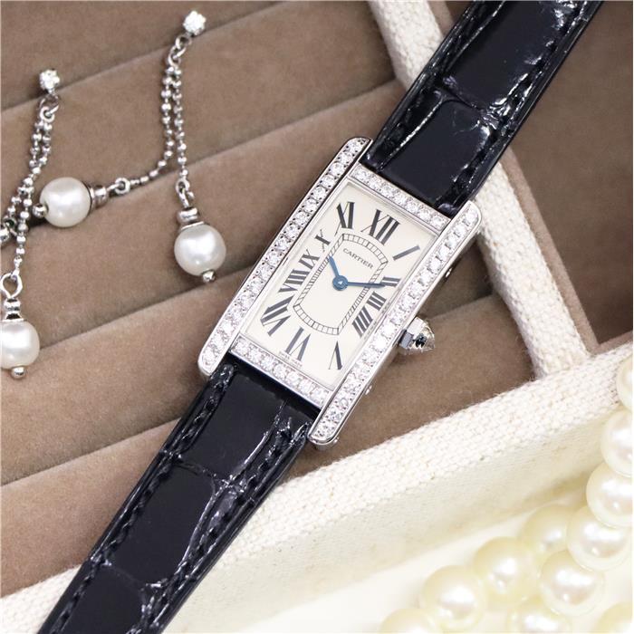 楽天市場】カルティエ タンクアメリカン SM WB707331 ホワイトゴールド