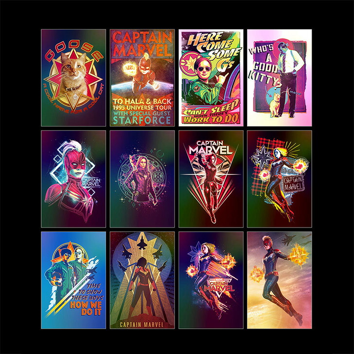 楽天市場】マーベル キャプテンマーベル ホログラムポストカード集（30