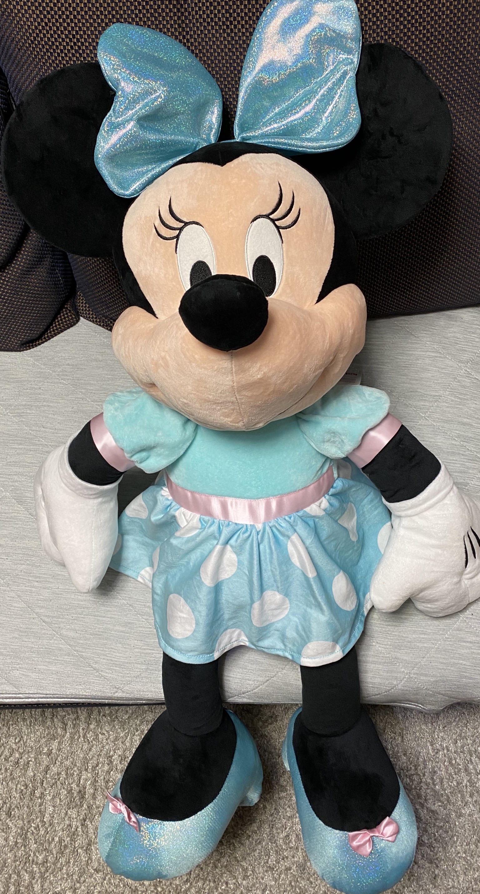 ミッキー ミニー ぬいぐるみ 大きめ グレー クラシック ディズニー