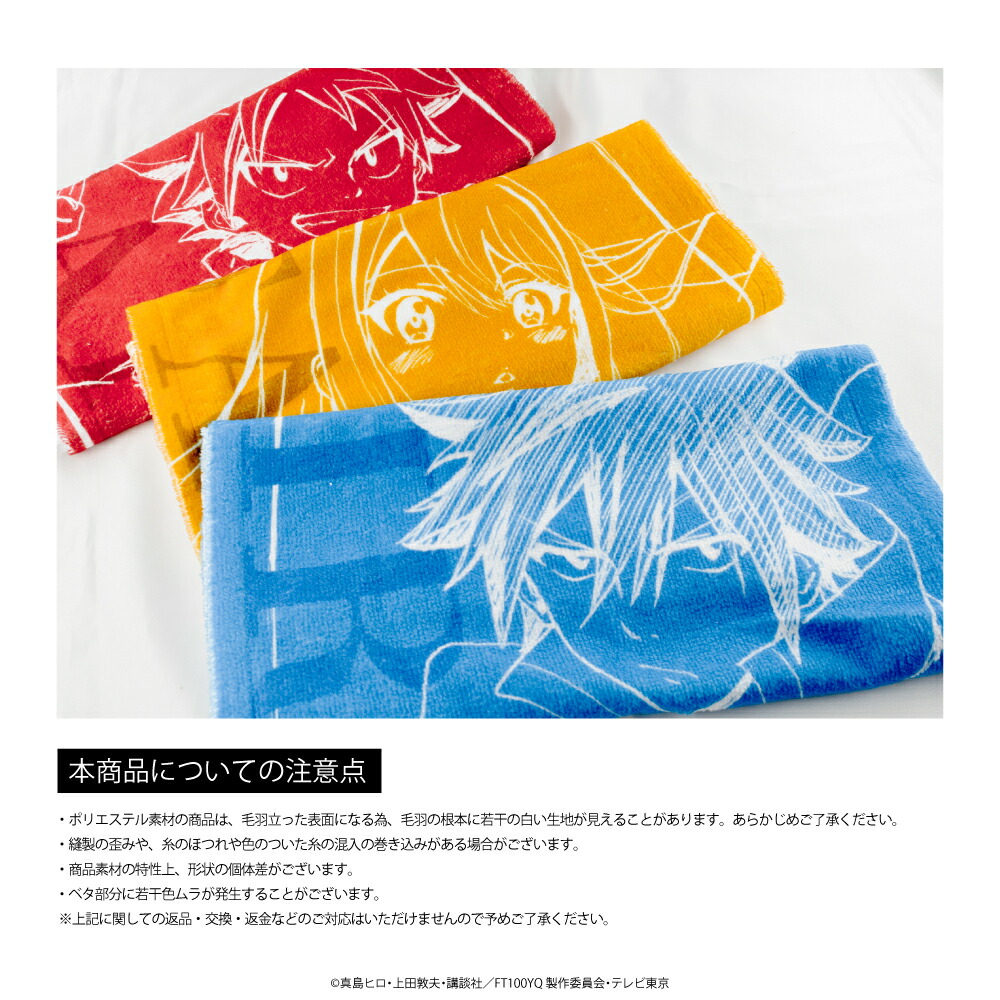 楽天市場】フェアリーテイル 100年クエスト 公認 フェイス タオル