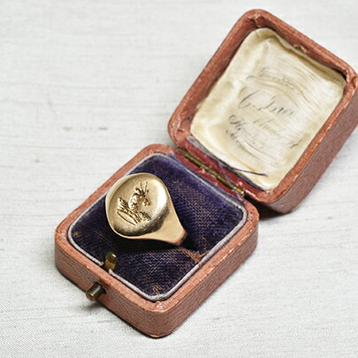 楽天市場】アンティーク ジュエリー リング 指輪 ゴールドインタリオ