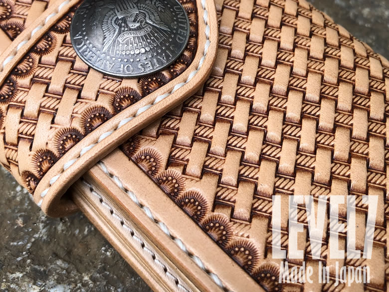 楽天市場】財布 ミドルウォレット ナチュラル 手縫い ライダース