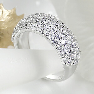 楽天市場】pt900【1.5ct】ダイヤモンド パヴェ リング【送料無料