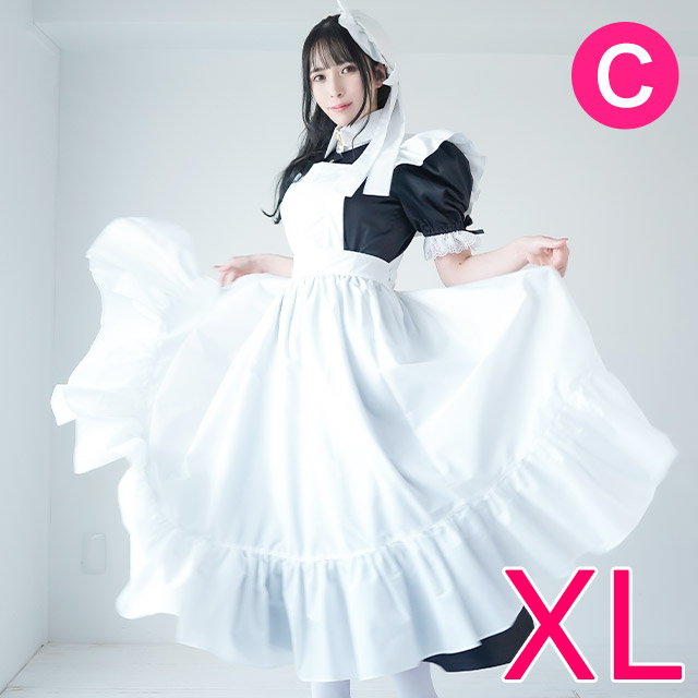 楽天市場】メイド服/コスプレ☆【送料無料】ふりふりロングエプロン(XL