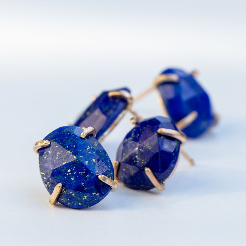 楽天市場】ラピスラズリ / 天然石 ピアス / 両耳 スタッドピアス