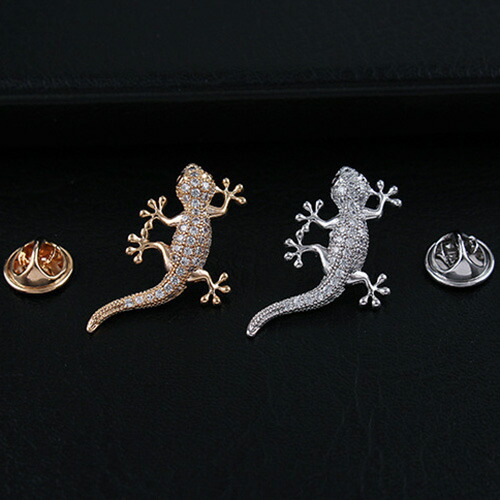 楽天市場】ブローチ トカゲ 昆虫 動物 シルバー ゴールド アクセサリー