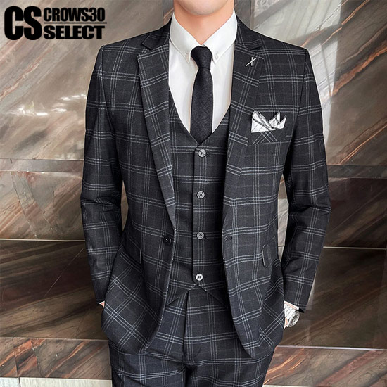 楽天市場】チェックスーツ メンズ ホストスーツ ウィンドペン ライン