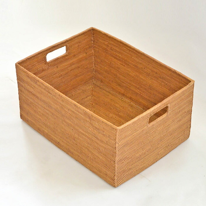 楽天市場】アタ 持ち手つきバスケット《40cm×30cm×20cm》 バスケット