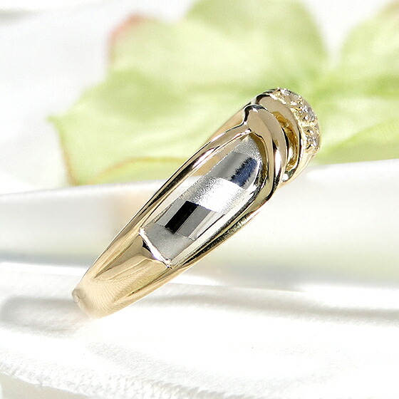 楽天市場】Pt900/K18YG コンビネーション ダイヤモンド リング【送料