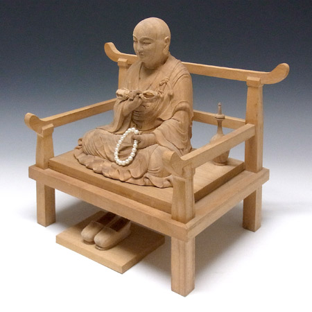 楽天市場】木彫り 仏像 弘法大師 空海像 高さ30cm 楠製 [Ryusho] : 龍