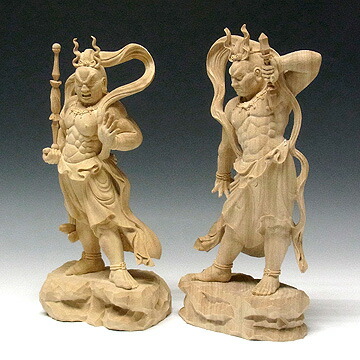 楽天市場】木彫り 仏像 仁王像（金剛力士像） 高さ31cm 楠製 [Ryusho