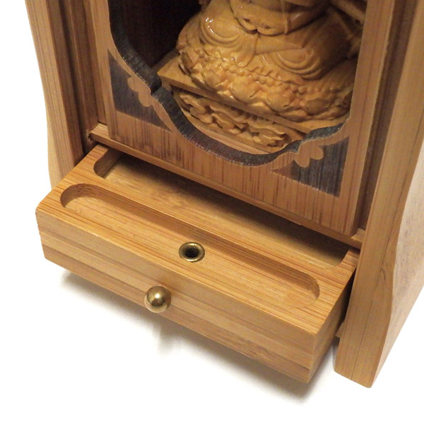 楽天市場】竹厨子入り仏像 阿弥陀如来 坐像 木彫り 仏像 [Ryusho] : 龍