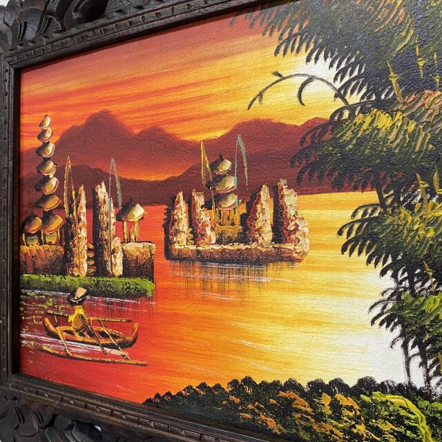 楽天市場】【インテリア雑貨 おしゃれ バリ風】 バリの絵 風景画 額