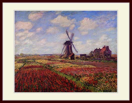 楽天市場】モネ・「チューリップ畑（オランダ）」 : グーピルギャラリー