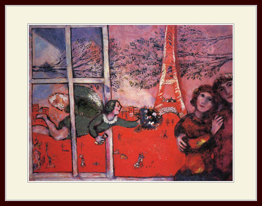 楽天市場】シャガール・「エッフェル塔の若い夫婦」 : グーピルギャラリー