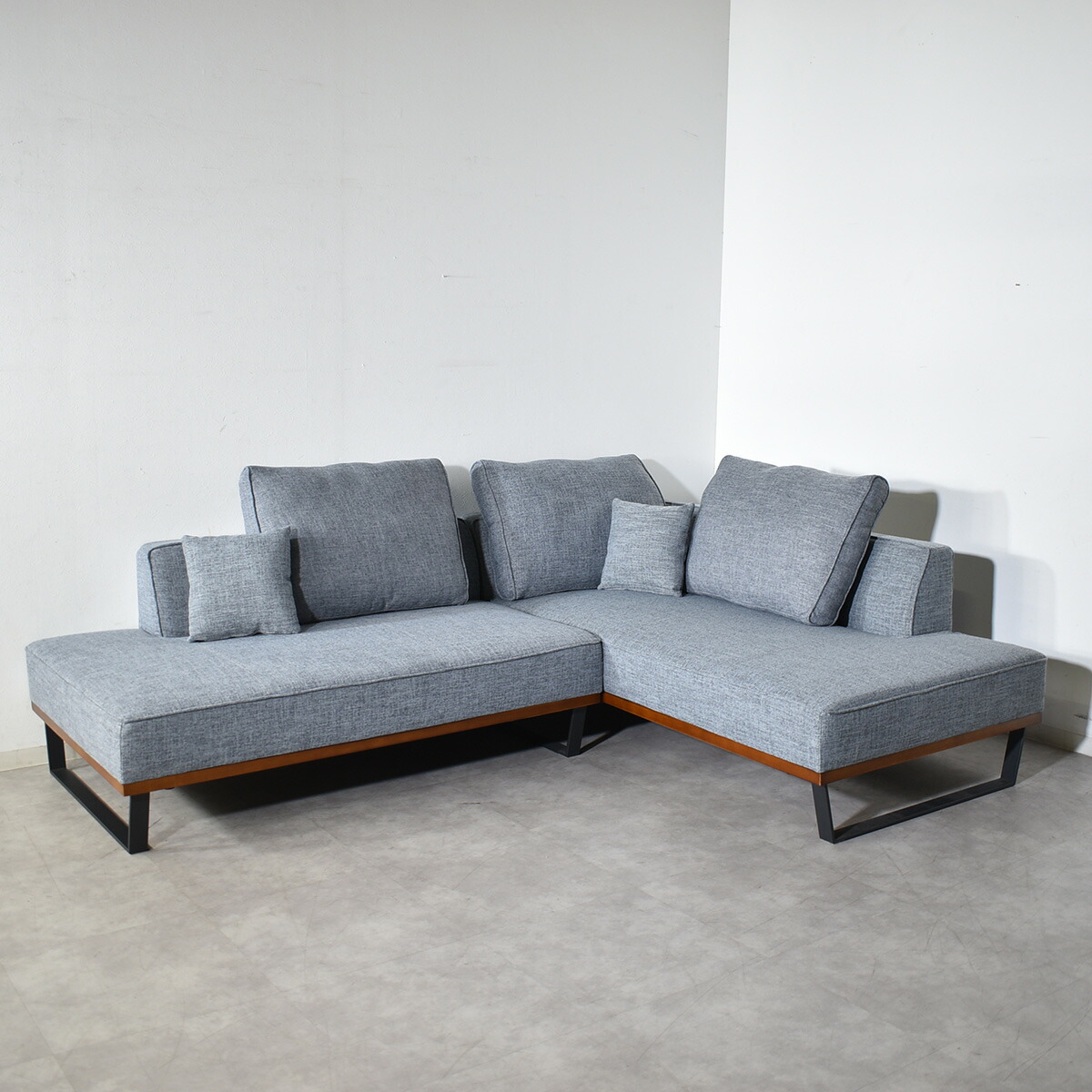 楽天市場】ソファー l字 ファブリック ソファ 3人掛け 4人掛け 布