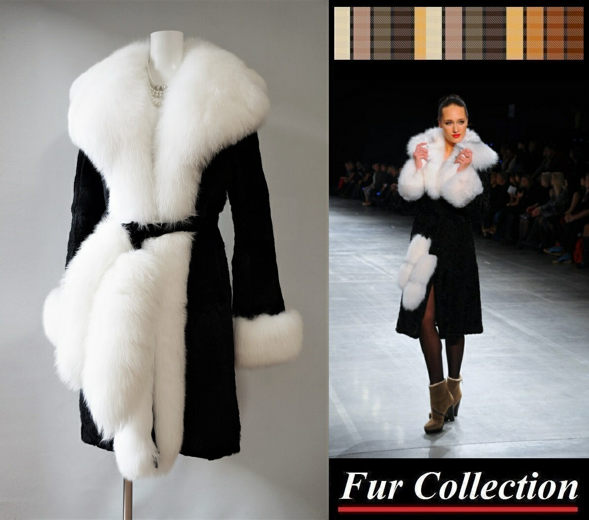 楽天市場】白ホワイトフォックスフ毛皮×シェアードラパンファーコート