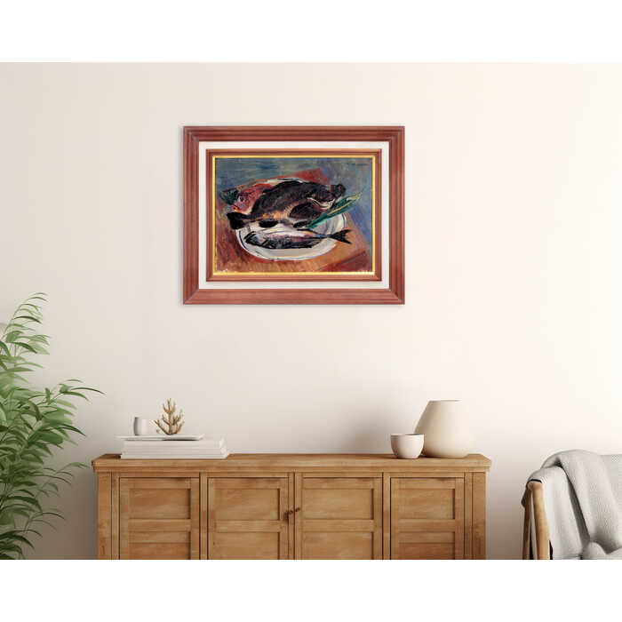 楽天市場】絵画 上野山清貢 油絵・油彩画 『魚』 静物 魚 力強い