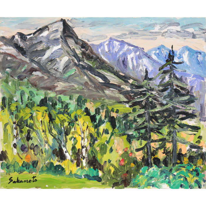 楽天市場】絵画 坂元輝行 油絵・油彩画 『大雪山黒岳』 山 木 自然