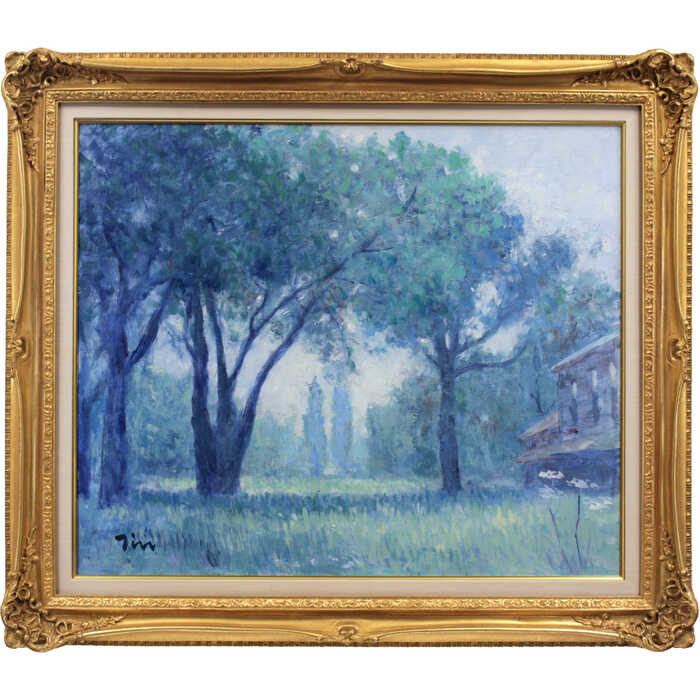 楽天市場】絵画 伊藤仁 油絵・油彩画 『楡の林』 木 林 風景 北海道