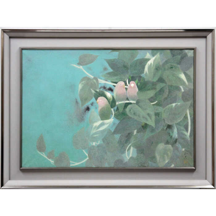 楽天市場】絵画 加倉井和夫 日本画 『小禽』 植物 鳥 優しい