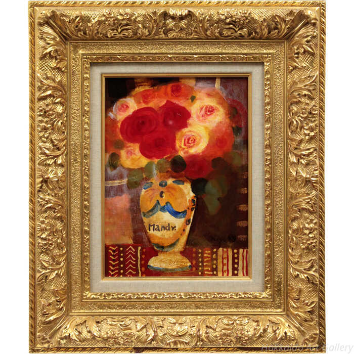 楽天市場】絵画 清原啓一 油絵・油彩画 『長い壷の薔薇』 花 静物