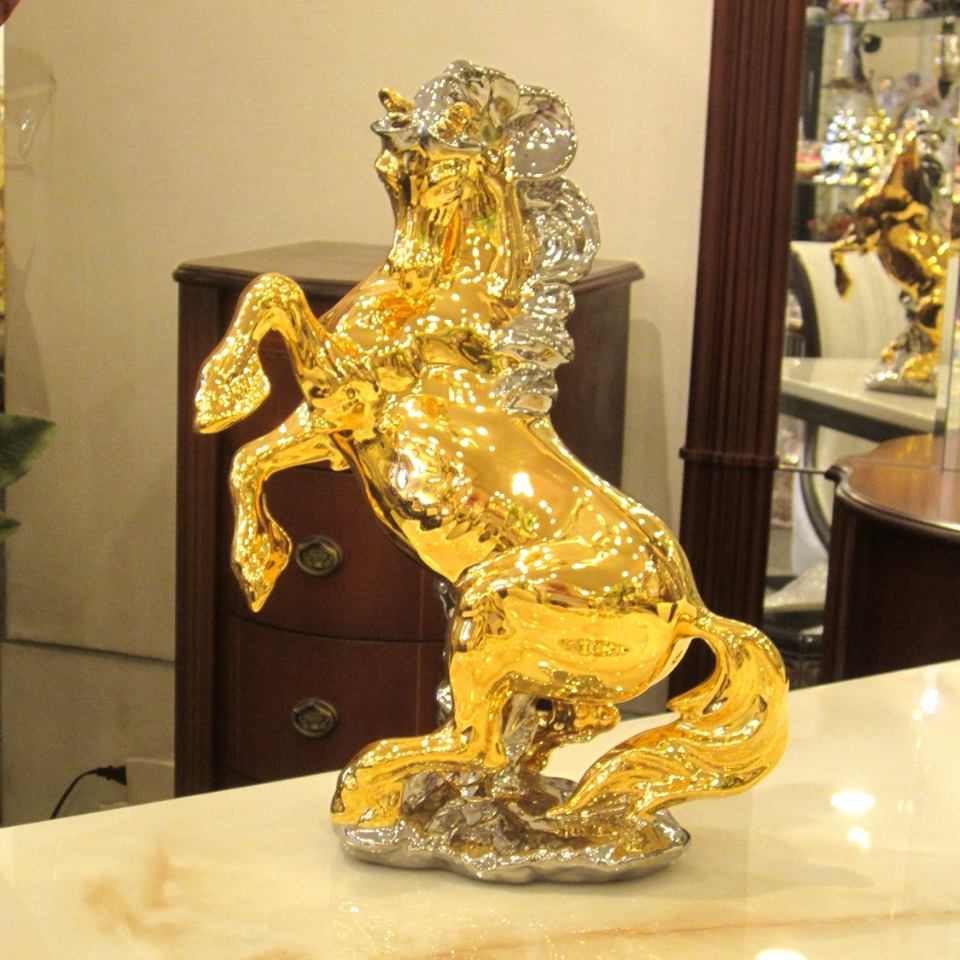 楽天市場】アウラー 馬 跳ね馬 ゴールド イタリア製 【送料無料】 完成