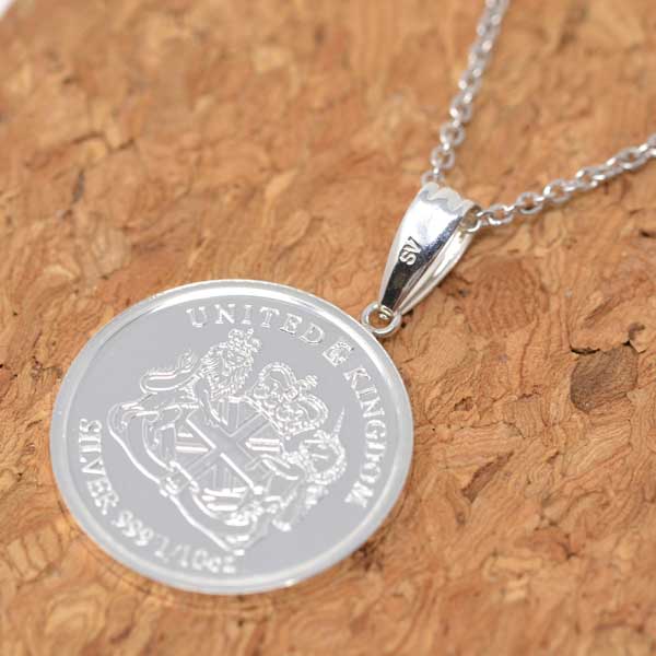 楽天市場】イルカ コイン シルバー 1/10オンス ネックレス チェーン