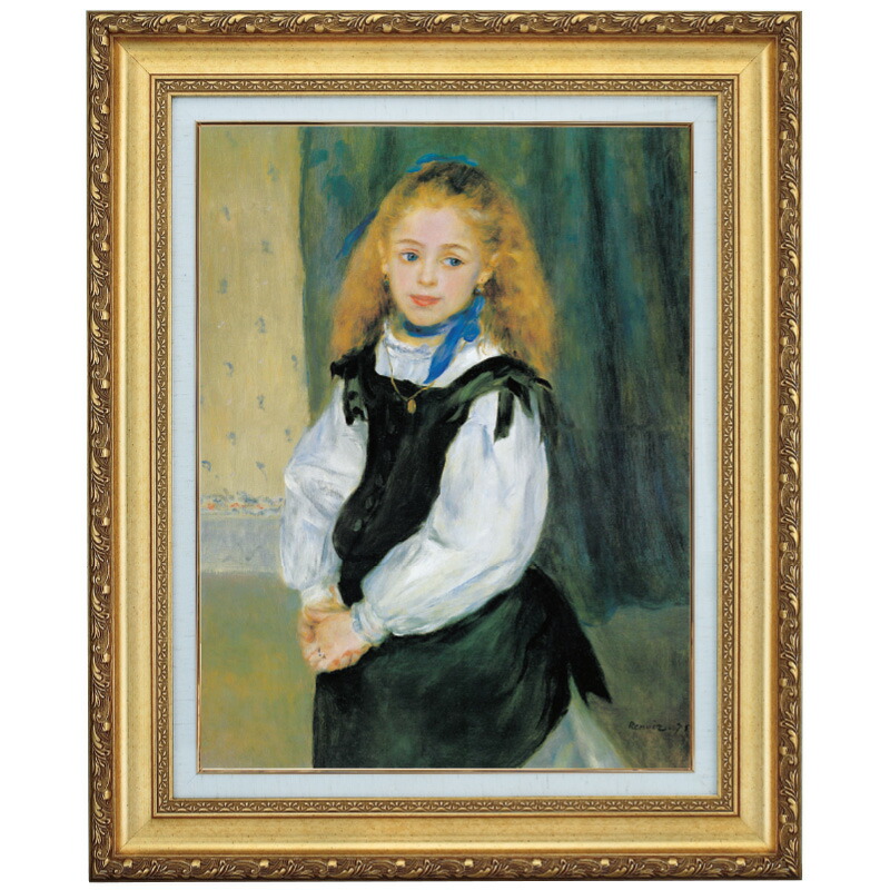 楽天市場】ルノワール 作品 ルグラン嬢 4号 立体複製名画 絵画 額付き