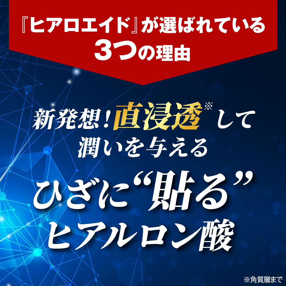 楽天市場】【2個セット】膝に貼るヒアルロン酸『ヒアロエイド』膝用 膝