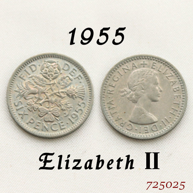 楽天市場】【美品】 1955年 エリザベス2世 白銅貨 イギリス ハッピー