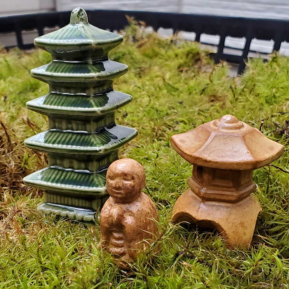 楽天市場】インテリア 枯山水に。楽しいミニチュアセット 五重塔で修行