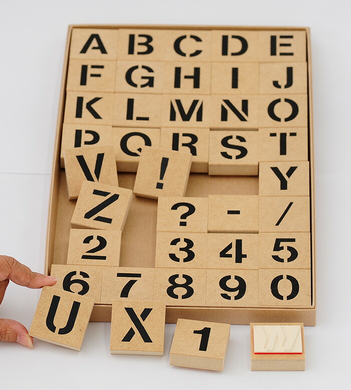 楽天市場】ステンシルアルファベットスタンプ-【ミリタリーステンシル