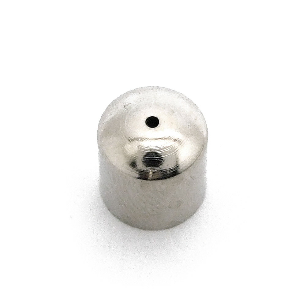 楽天市場】1ヶ入【 8mm頭丸キャップ金具 [1mm穴あき] Ni/シルバー