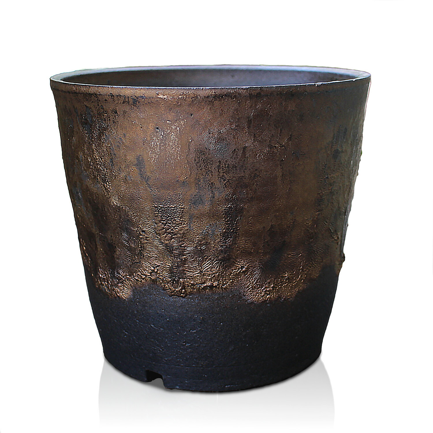 楽天市場】盆栽鉢 陶器 5号 深ソリ おしゃれ 専門店 金彩 黒 信楽焼