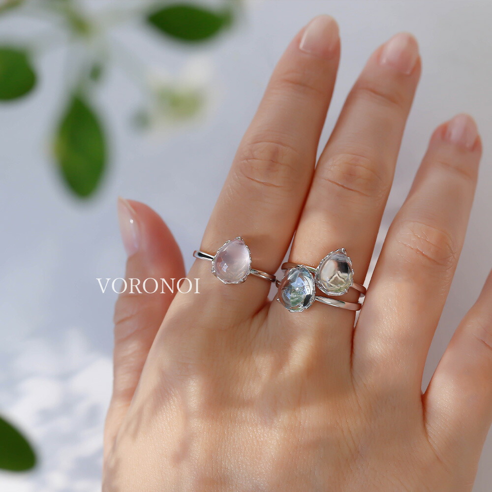 楽天市場】MINAMO 正規品 K18 天然石 リング 指輪 shizuku ペア