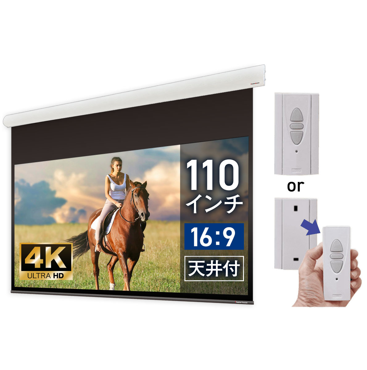 楽天市場】大型電動スクリーン 110インチ 吊り下げ シアターハウス