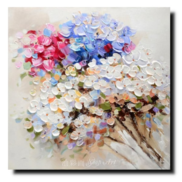 楽天市場】【手書きの油彩画 完成品】アートパネル 花【送料無料】絵画