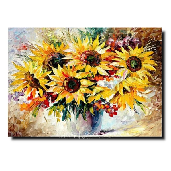 楽天市場】絵画 油絵 ひまわり 油彩画手書きの油彩画 壁掛け 絵