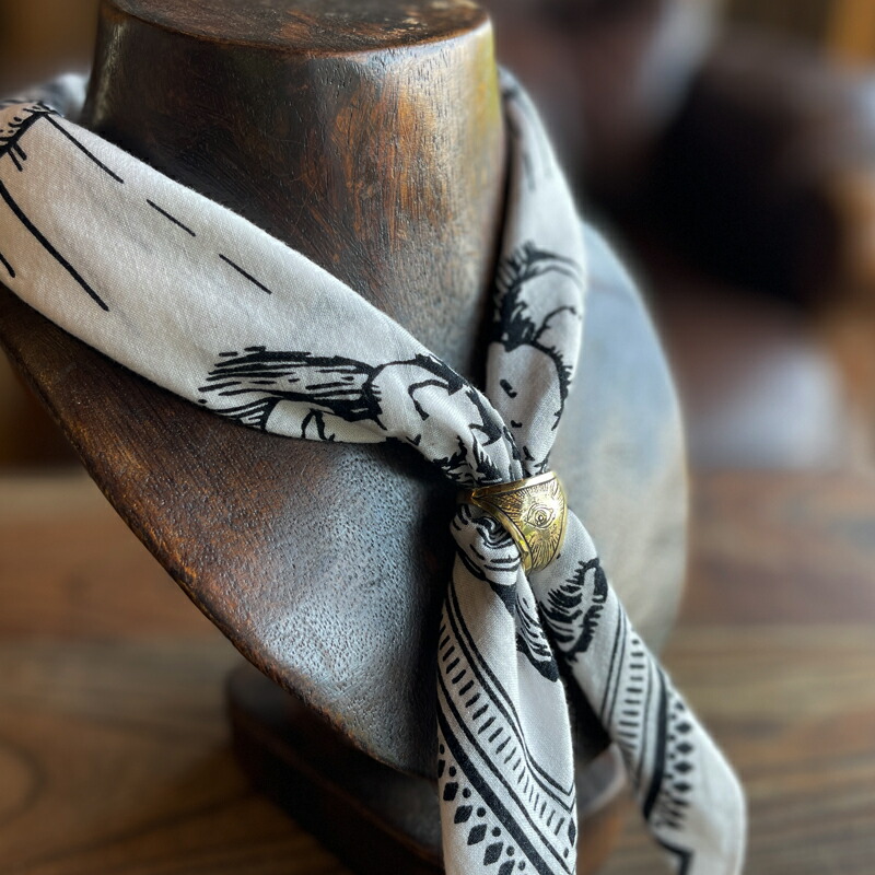 楽天市場】シルバー / ブラス バンダナリング スカーフリング メタル