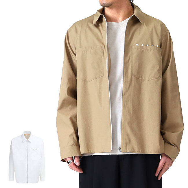 楽天市場】MARNI マルニ ポプリン ジップ シャツジャケット CUMU0297P0