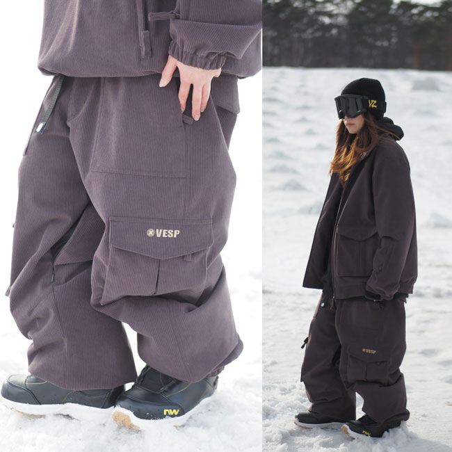 楽天市場】べスプ パンツ VESP Corduroy Wide Jogger Cargo Pants