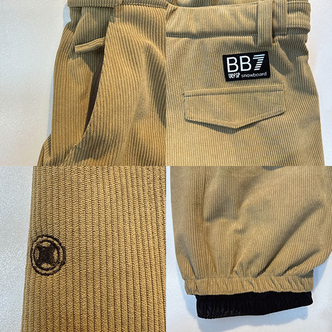 楽天市場】べスプ ビブパンツ VESP Twoway Corduroy Wide Jogger Bib