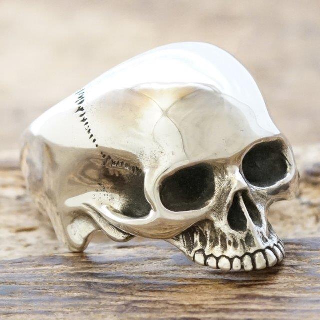 楽天市場】スカル リング メンズシルバー 925 指輪 骸骨 ドクロ 大きめ