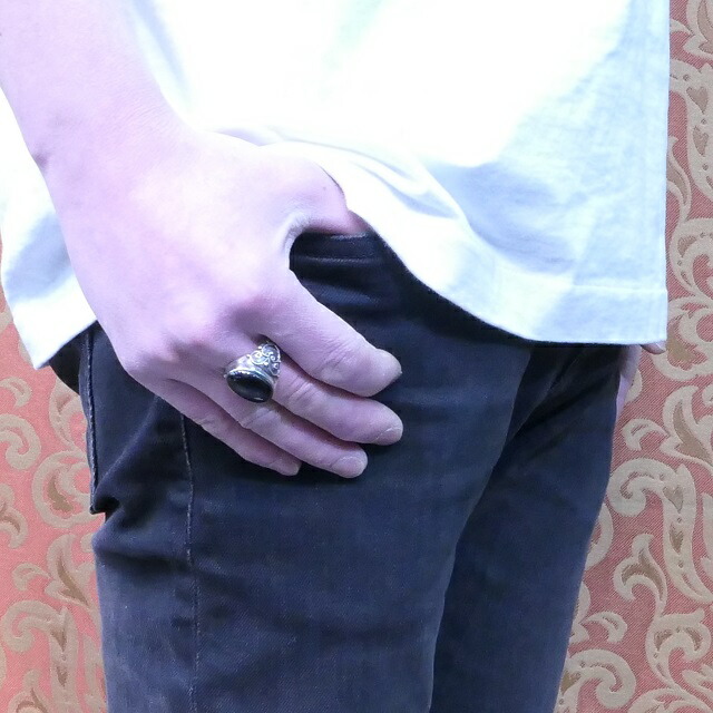 楽天市場】オニキス リング メンズ レディースシルバー 925 指輪